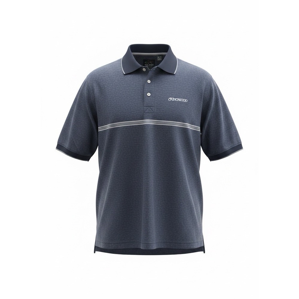 Greg Norman Collection Mercerized Cotton Polo Men's XL Blue Short Sleeve Logo